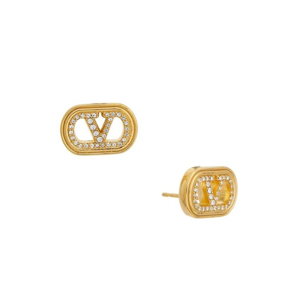 Valentino Ovalette Earrings, Yellow